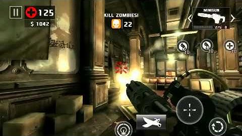 Dead trigger 2 scar & minigun level 58 gameplay iOS on hard take no damage TDU 55+