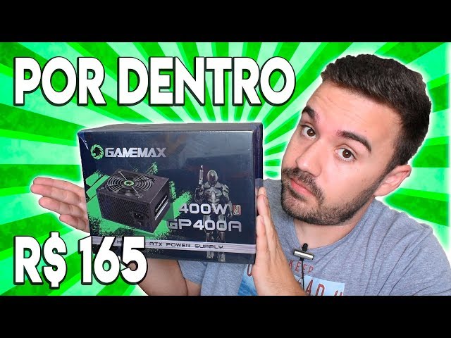 Fonte Gamer ATX 400W Gamemax PFC Ativo, 80 Plus Bronze, GP400A