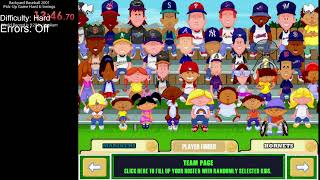 [WR] Pick-Up Game Hard Difficulty 6-Inning Speedrun | 8:59 | Backyard Baseball 2001