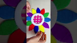 Wall Hanging Craft with Wool #shorts #youtubeshorts