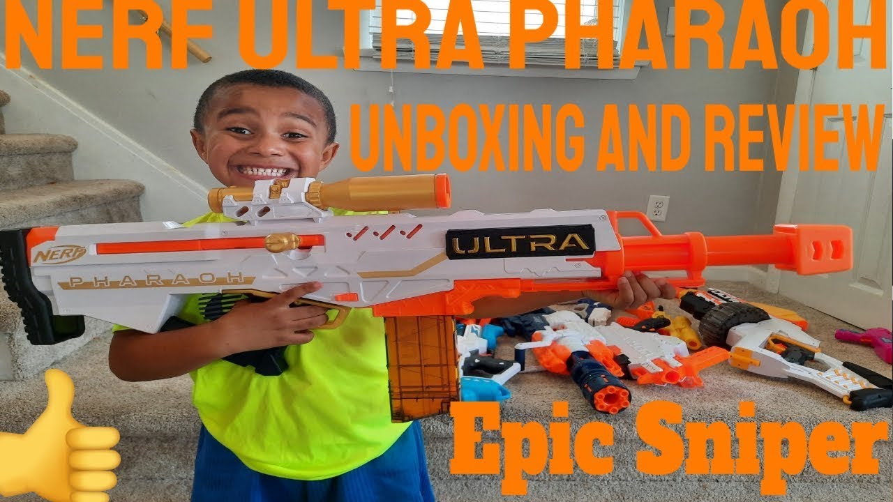 NERF GUN ULTRA PHARAOH | Unboxing, Review, Epic Sniper - YouTube