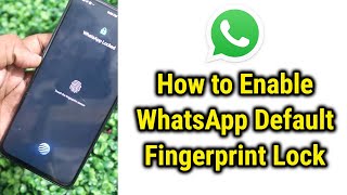 How to Enable WhatsApp default Fingerprint lock - Tech #Shorts screenshot 5