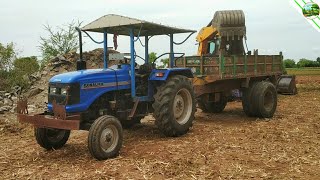 Sonalika Di -47 Rx Power Plus Tractor With Loaded Trolley Pulling Sonalika Tractor Power Video Jcb