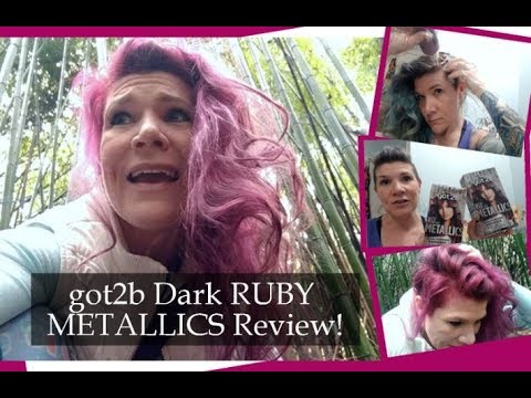 Schwarzkopf Got2b Dark Ruby Metallics Red Hair Dye Review Youtube