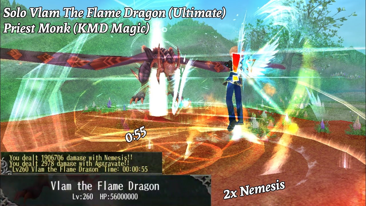 Toram Online Solo Vlam The Flame Dragon (Ultimate) Priest Monk (Magic