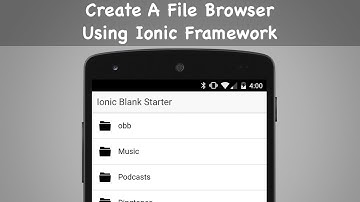 Create A File Browser Using Ionic Framework