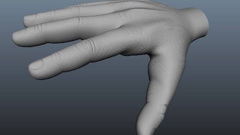 Hand 3D modeling Maya