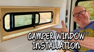 Camper Opening Side Window Installation  Van Life Build Campervan Conversion