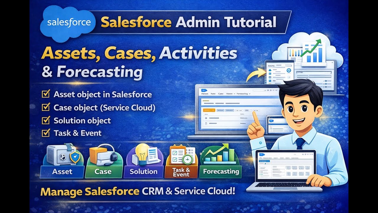 Salesforce Admin Tutorial | Assets, Cases, Activities Explained - YouTube