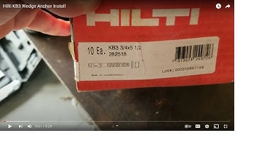 Hilti KB3 Wedge Anchor Install