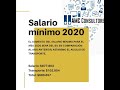 ✅ SALARIO MÍNIMO 2020 Y LIQUIDACIÓN DE SUELDO.