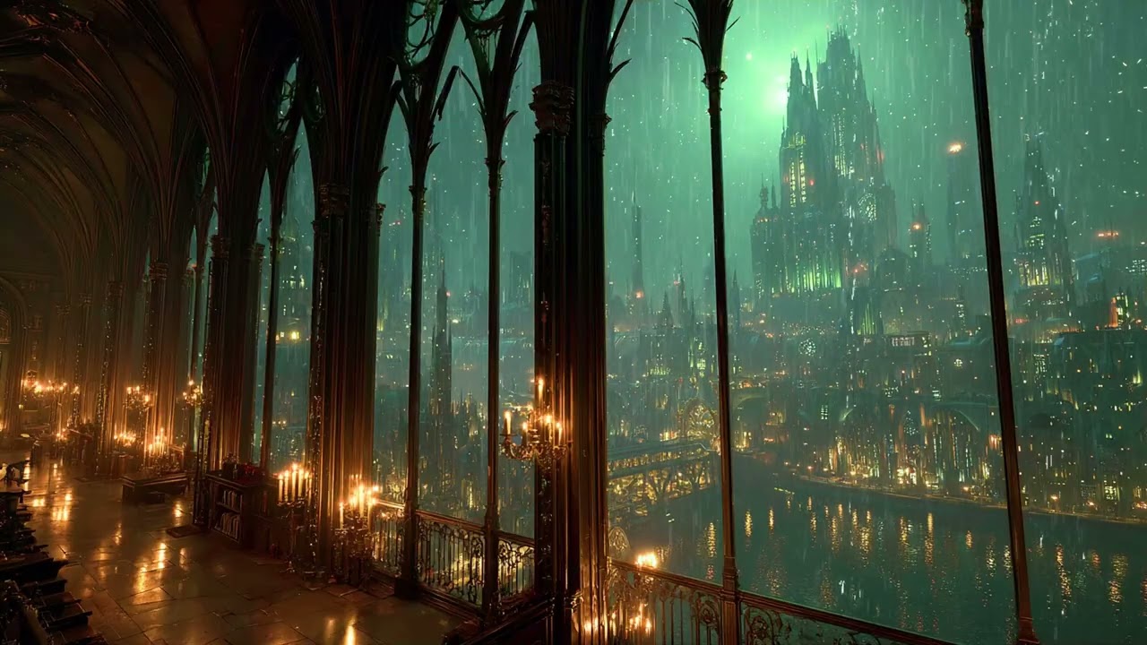 Cyber Rain City | Neon Skyline, Drizzling Streets and Futuristic Ambience for Sleep