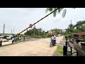 Dangerous Ghost & Tiger Headed Balurghat Express Furious Moving Throughout at Railgate crossing