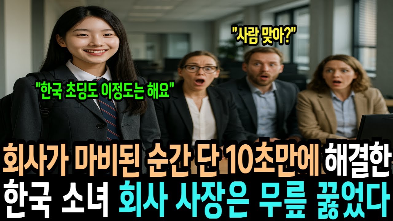 한국 소녀가 10초만에 계산해서 회사가 마비된 순간을  해결하자  회사 사장은 무릎 꿇었다