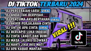 DJ SLOW BASS TERBARU 2024 || DJ PERCERAIAN LARA REMIX TIKTOK VIRAL FULL BASS TERBARU 2024