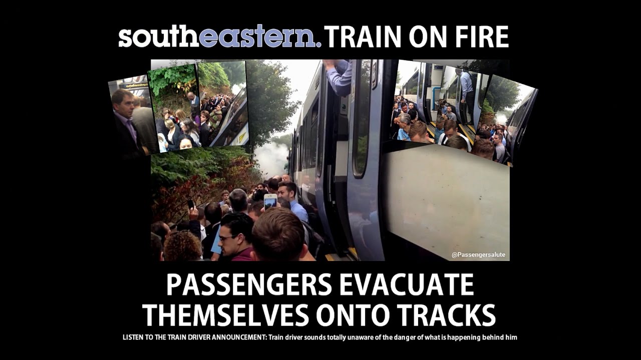 Passengers Evacuate Southeastern Train On Fire - YouTube