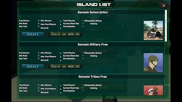 Navigation: how Metaisland login/island selection is working.