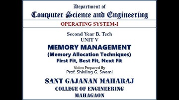MEMORY ALLOCATION TECHNIQUE IN OPERATING SYSTEM