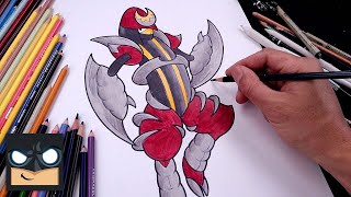 how to draw mega bisharp pokemon draw color tutorial