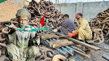 How Million Of Ton Old Ships Anchor Chain Converting into Pickaxe: Using A Blacksmith Method