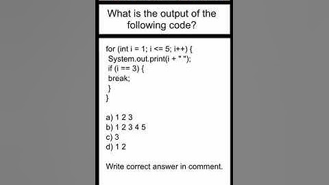 JAVA : SELENIUM : What is the output of the following code?