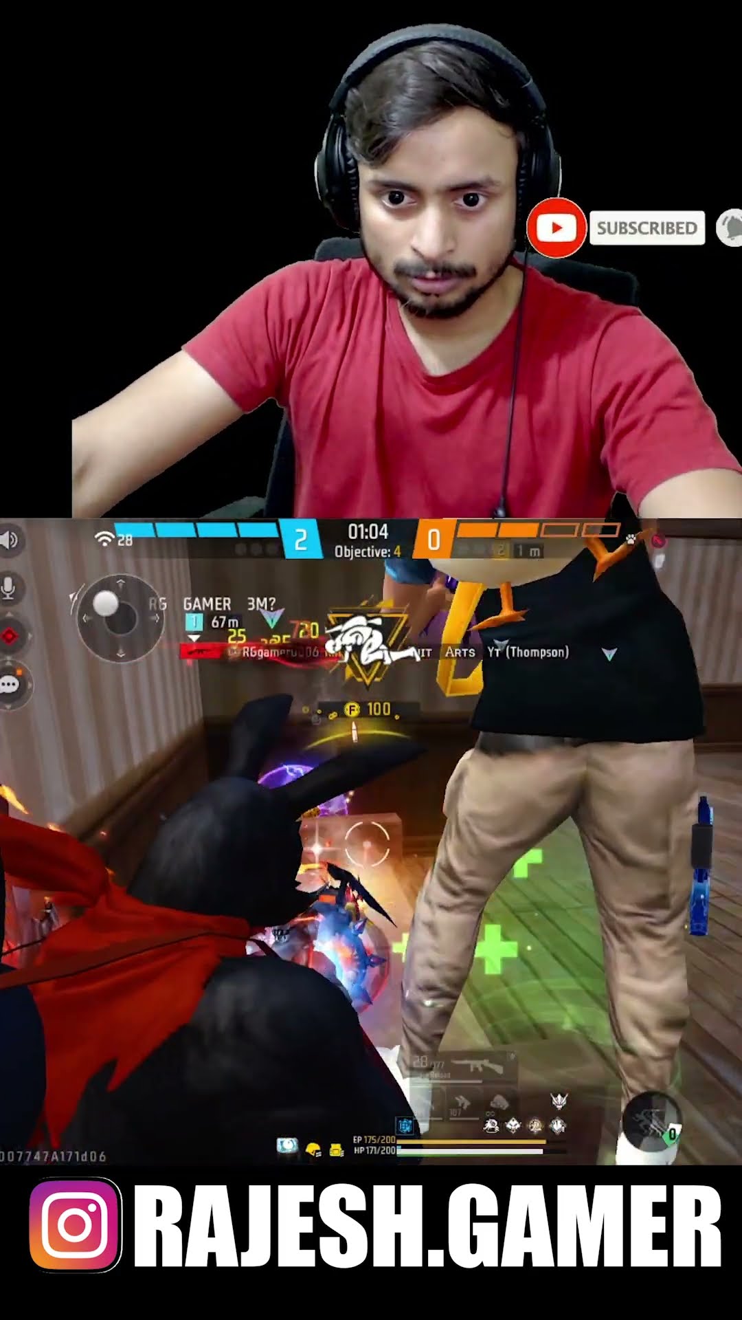 NEW 1VS5 With JOD THOMPSON ? Teammates OP Reaction ? Impossible Clutch ? #shorts