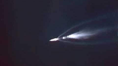 A view of the first stage separation of Apollo 11