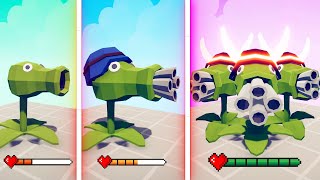 : EVOLUTION OF PEA SHOOTER PvZ (PLANT VS ZOMBIE) - Totally Accurate Battle Simulator TABS