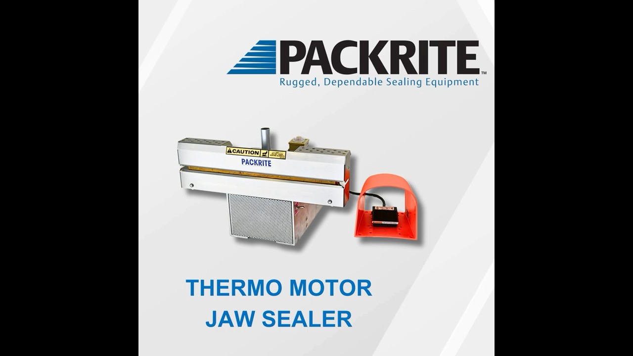 PackRite Thermo Motor Jaw Sealer for Automated Heavy-Duty Plastic Bag Sealing