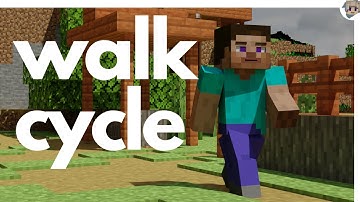 smooth walk cycle made by blender (minecraft animation)