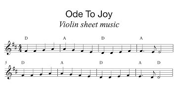 Learn Ode to Joy on Violin – Beginner Sheet Music (Free PDF)