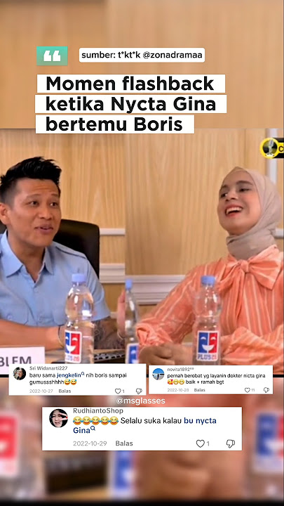 Momen flashback ketika Nycta Gina bertemu Boris #viral #nyctagina #boris #komedilucu