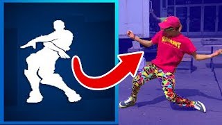 ALL *NEW* FORTNITE SEASON 4 DANCE EMOTES In REAL LIFE!