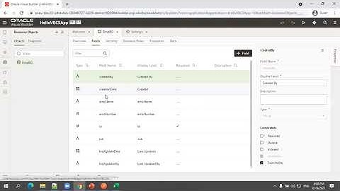 Oracle VBCS - Business Objects