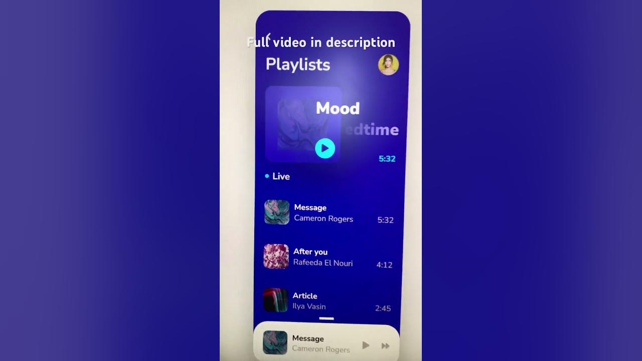 Modern Blue Music Player | UI Design to HTML, CSS #html #css #music #player #blue