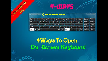 How to get the on-screen keyboard on Windows 7