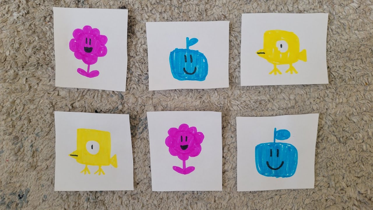 Noggin and Nick Jr bird matching no blue fish only blue apples