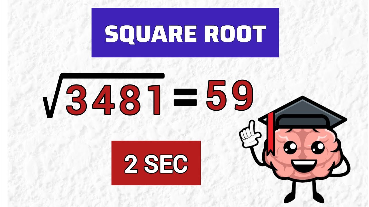 Find the square root of numbers Quickly/ without calculator 