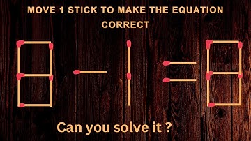 Turn the wrong equation into correct, #puzzle #matchstick #matches #mathtrick #mindtest #mathpuzzle