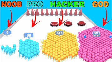 NOOB VS PRO VS HACKER VS GOD in CROWD RUNNERS: STICK COUNT MASTER GAME |New Release