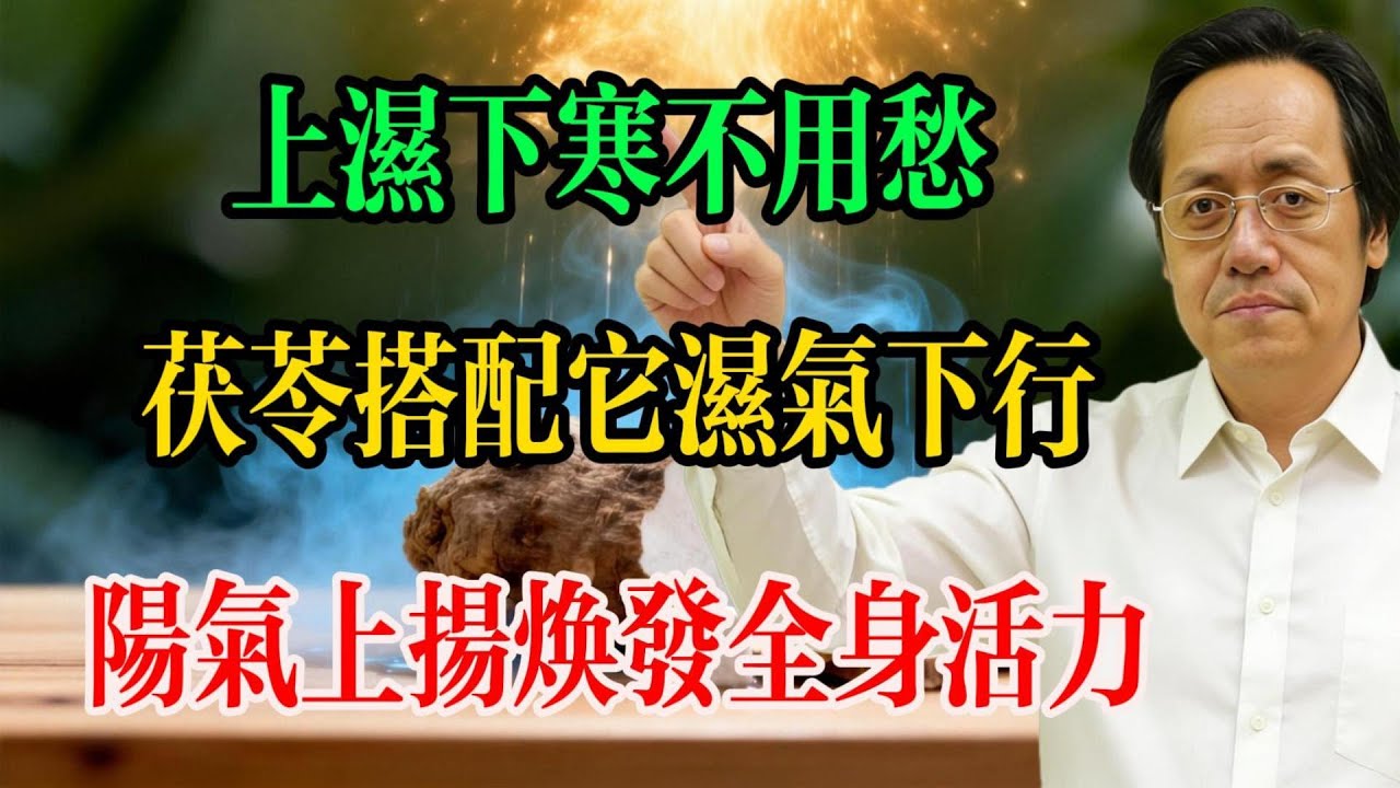 倪海廈：上濕下寒不用愁！茯苓搭配它，濕氣下行，陽氣上揚，煥發全身活力！#倪海厦 #中醫養生 #上濕下寒 #茯苓 #肉桂 #白朮 #真武湯 #節氣養生 #祛濕