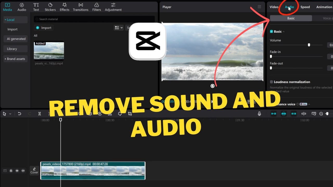How to Remove Sound from a Video in CapCut PC | Step-by-Step Tutorial