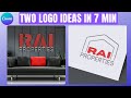 Two logo designs in 7 minutes using canva  photopea