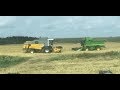 John Deere W540 + Sampo 3085 Barley Harvest