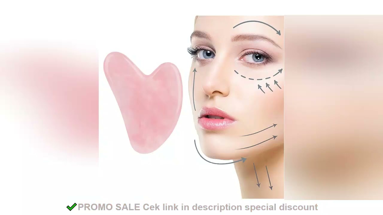 Gua Sha Massage Board for Face Rose Pink Guasha Plate Jade Face Massager Scrapers Tools for Face Nec