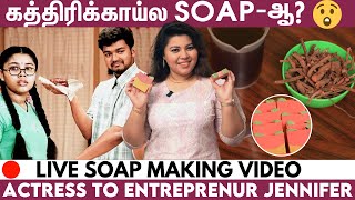 Magical Skin Brightening Manjistha Soap & Oil செய்றோம்! Actress Jennifer | 100% Natural Soap Making