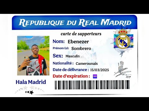 Comment Obtenir une Carte supporteurs de Real Madrid 100% gratuits.