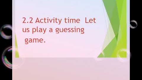 2.2 Activity time std 2 subject English