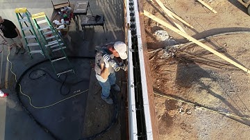 Hobbs Vertical ICF Concrete Pour Drone Footage Video