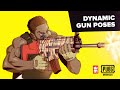 Easy Tips Drawing Dynamic Pose Holding Weapons | NEW PUBG MOBILE GUN SKINS